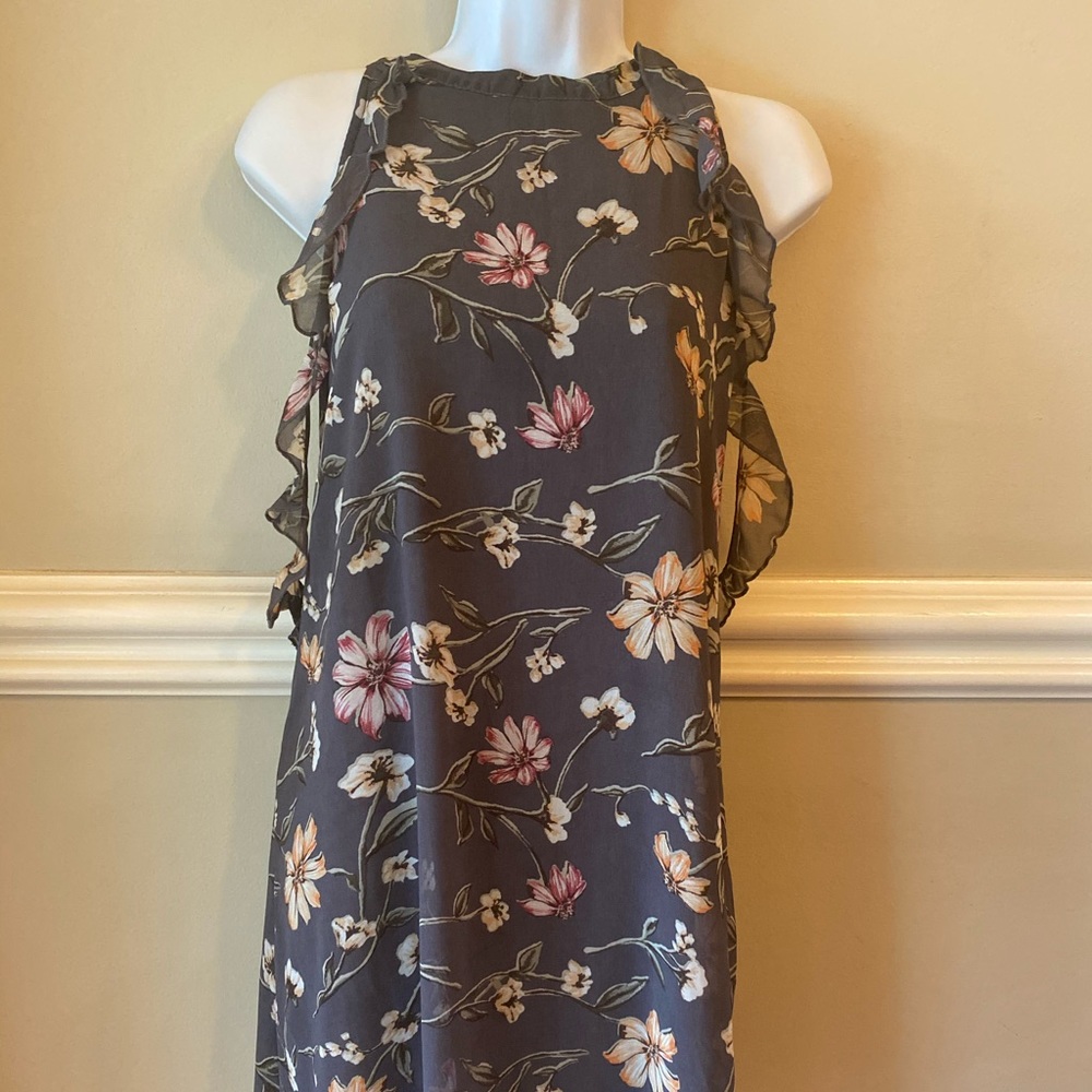 Floral print dress size XL. Halter top.